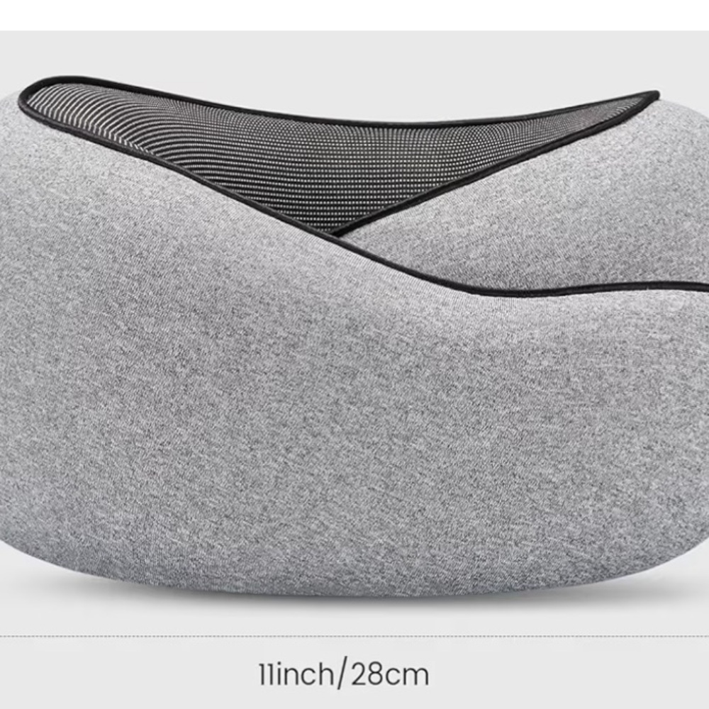 Light Grey Travel Neck Pillow - Picture 2 of 6
